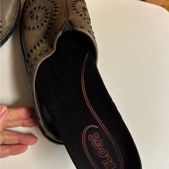 Klogs F7 Brown Leather slip on platform mules shoes clogs - Picture 5 of 6